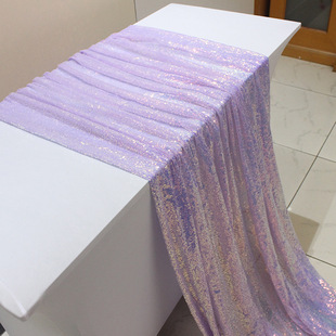 Cross-border birthday dessert tablecloth sequins cloth dense mesh messy wedding decoration stage live back hot wholesale