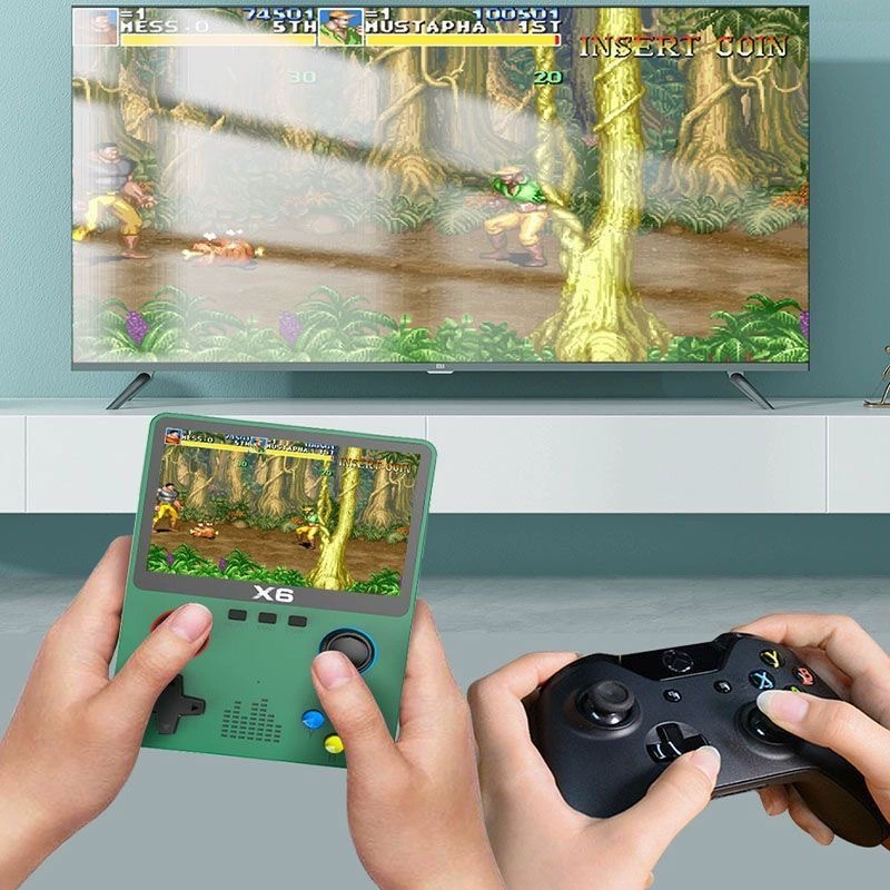 Game console, handheld retro joystick for double, new collection, nostalgia