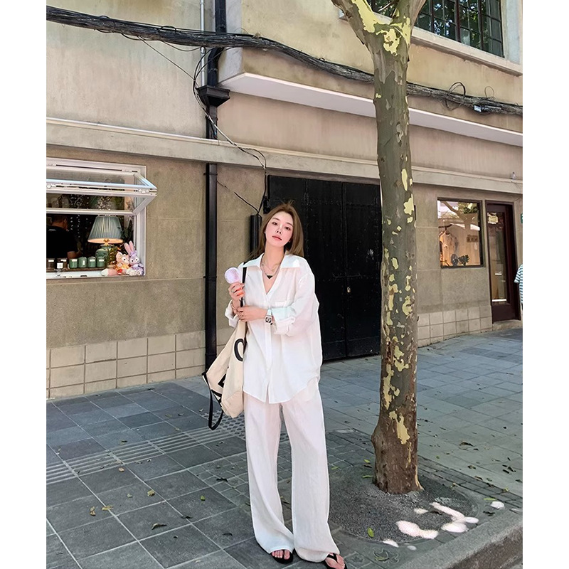 「Gaozhi Lady」100 Cotton and Linen Old Money Style Autum Long-Sleeved Shirt for Women