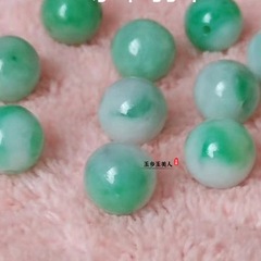 翡翠散珠天然氷種白地青辛い緑玉玉玉手串a品翠玉漂緑単珠ブレスレット