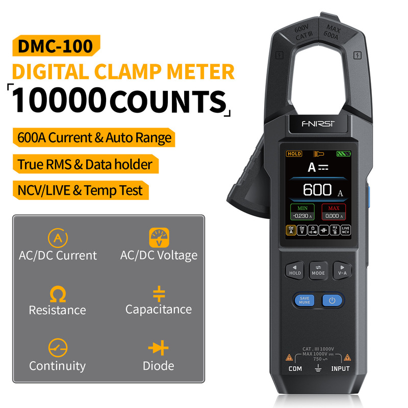 Fnirsi Dmc-100 Digital Clamp Meter Multimeter Clamp Meter Multimeter