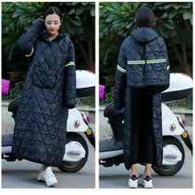 新款电动车挡风被冬季加绒加厚防水护膝防寒骑车防风电瓶车挡风衣