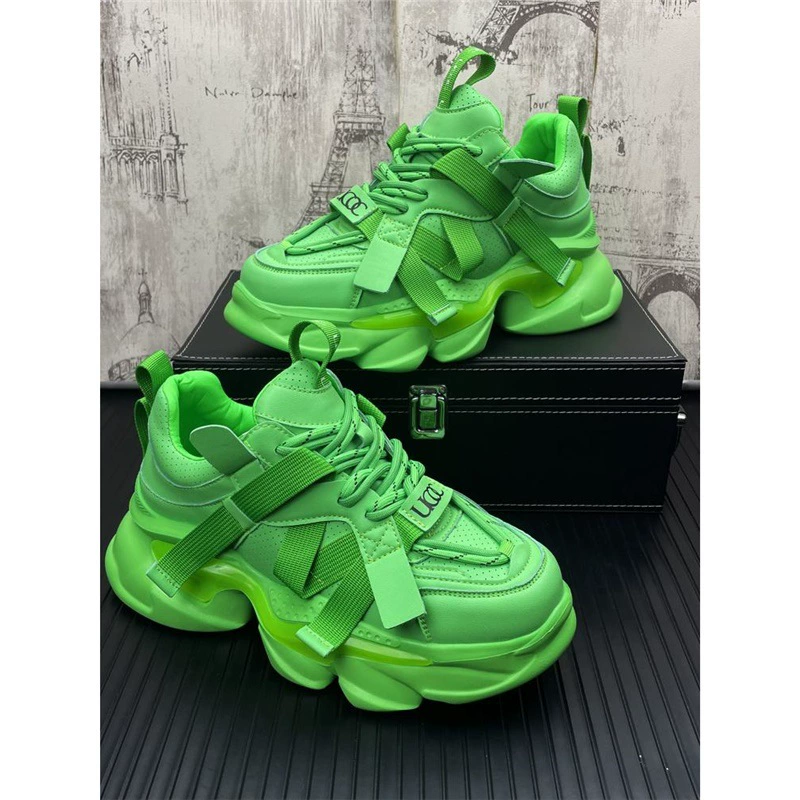 2024 Европейская станция мужская обувь с толстой подошвой дышащая спортивная обувь