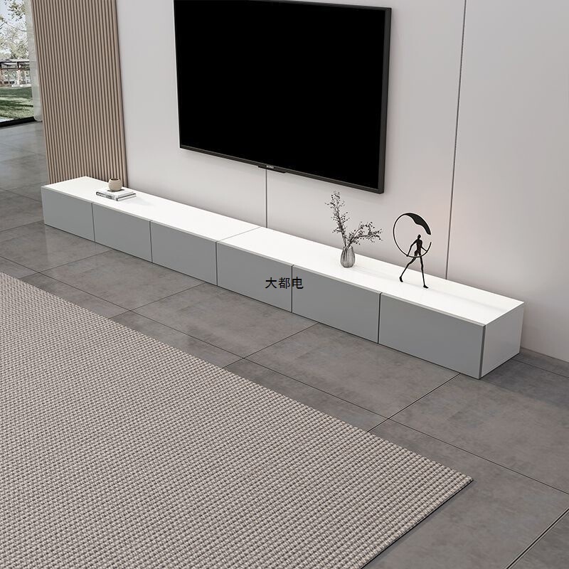 Simple Modern Coffee Table and Tv Cabinet for Living Room, Floor-Standing, Suitable for Various Sizes of Homes, Simple Storage Floor Cabinet, Light Luxury Combination for Home Use