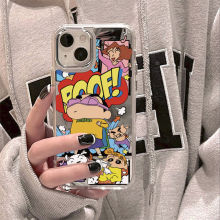 超人小新适用苹果16PROMAX手机壳iPhone15大孔14镜面13硬壳12潮11