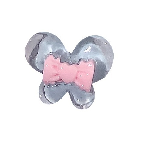 Nuevo color transparente mariposa arco DIY accesorios de resina pegamento crema caja de teléfono móvil adornamiento de pelo agujero material de parche de zapatos agujero