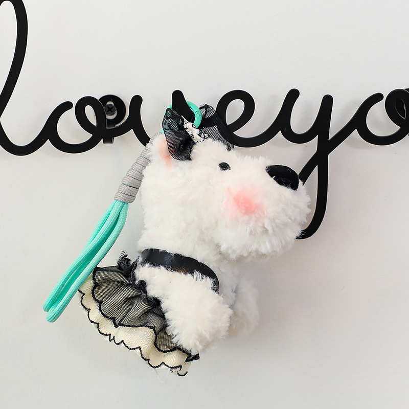 West Highland Color cuerda felpa colgante muñeca colgante garabateado cachorro muñeca bolso llavero muñeca colgante regalo