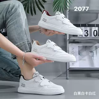 2026春季小白鞋新款韩版ins女学生皮面厚底运动休闲板鞋街拍2077