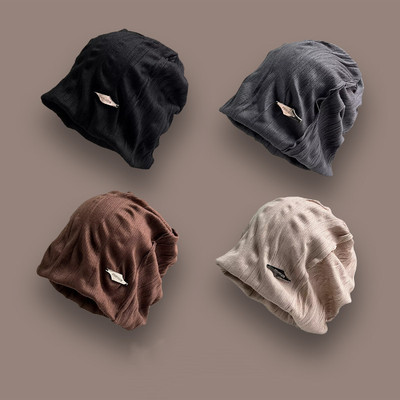 Coffee Baotou Hat summer Korean Edition Versatile face without makeup Beanie fashion Thin section Piles cap Metrosexual