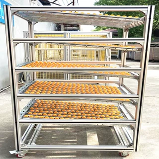 工业铝型材流利条推车 斜式置物货架 五金样品展示 非标