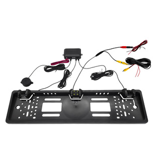 European license plate frame three-in-one radar reversing camera 4LED car reversing camera car rear view image