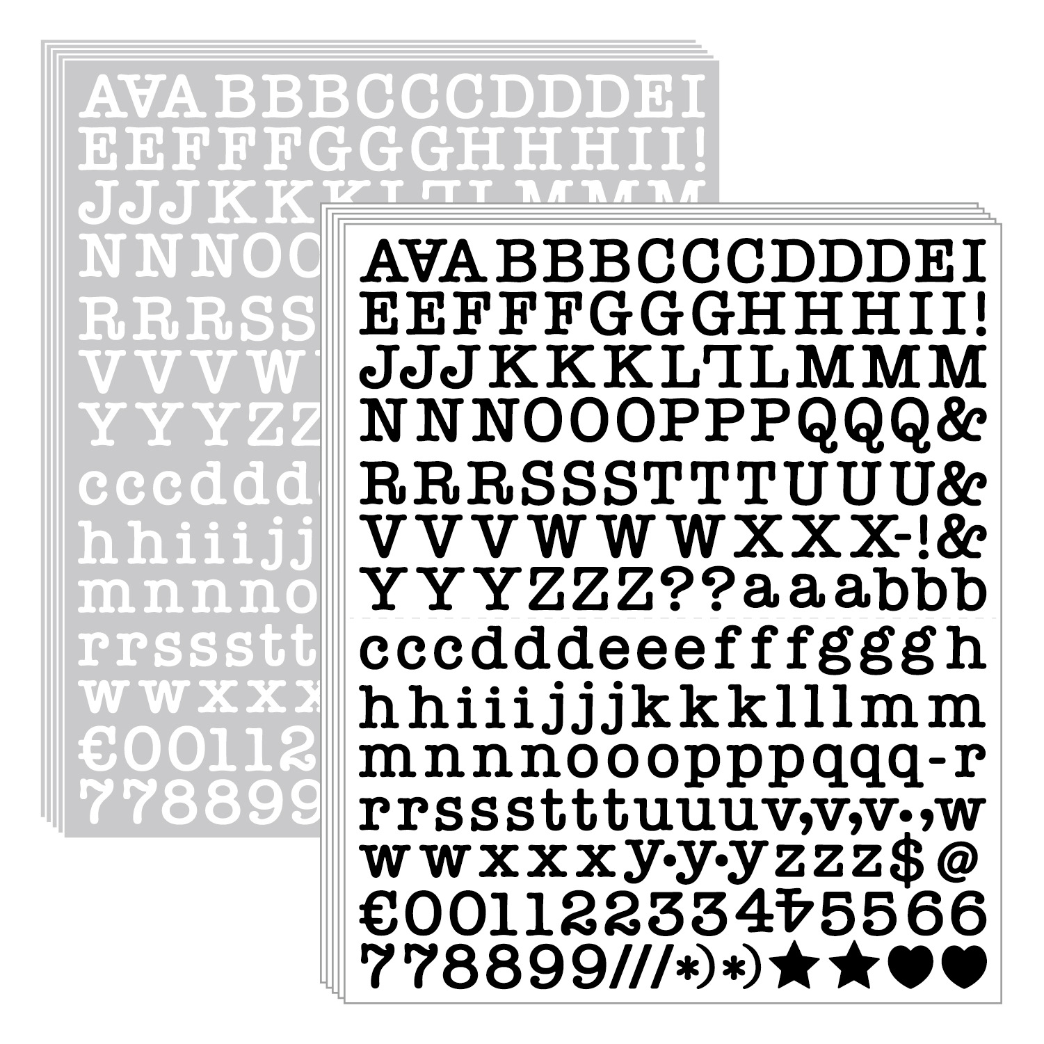 0.5inch Retro Letter Stickers Suitable for Scrapbooking Crafts DIY Typewriter Style Letter Stickers