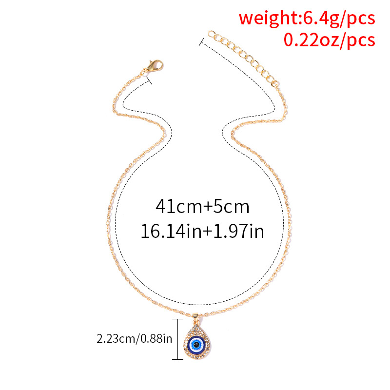 Fashion Simple Devil Eye Pendant Necklace Alloy Necklace display picture 4