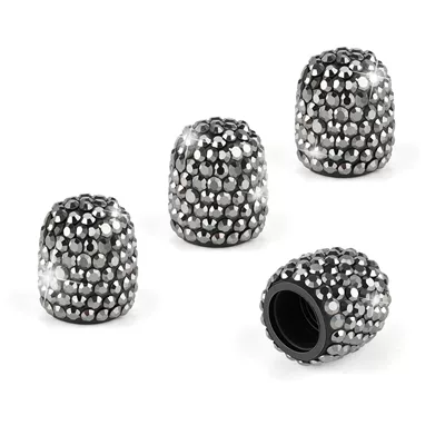 Cars, Diamond Tire Caps for – valve - bright-black-diamond-pack-of-4
