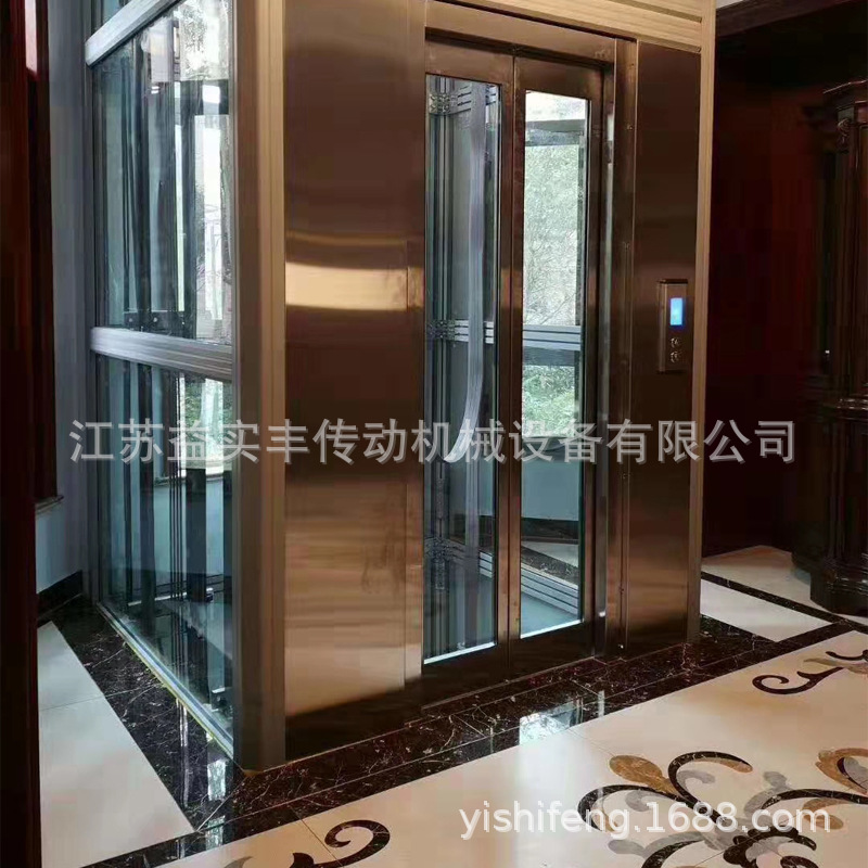 上海电梯厂安装SJT家用别墅小型轮椅电梯 液压观光无底坑升降梯