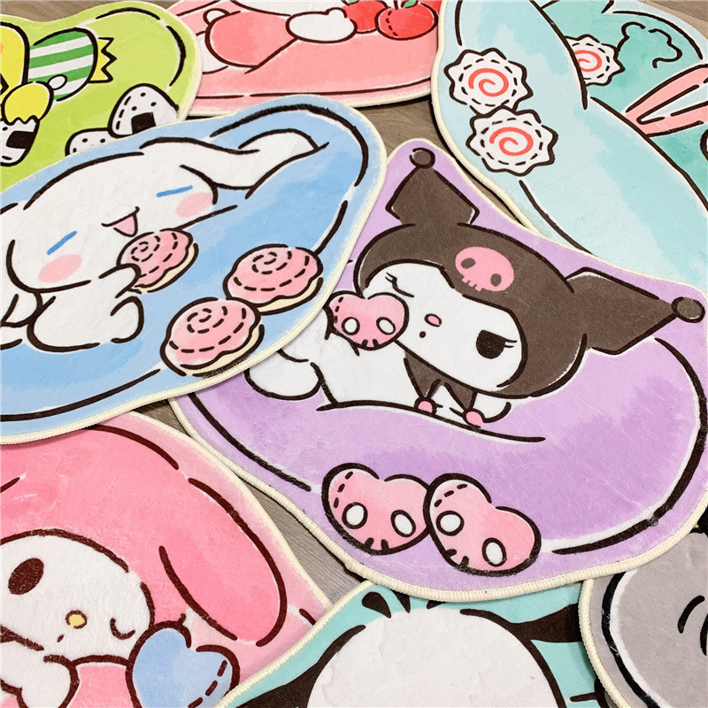 Cartoon Kulomi Bedroom Cashmere Bedside Blanket Household Children's Room Living Room Coffee Table Thickened Special-shaped Floor Mat