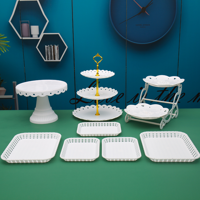 Fiesta de cumpleaños de postres estante de exhibición mesa de comida fría mesa de té bandeja de pasteles de bocadillos estante de postres de boda decoración