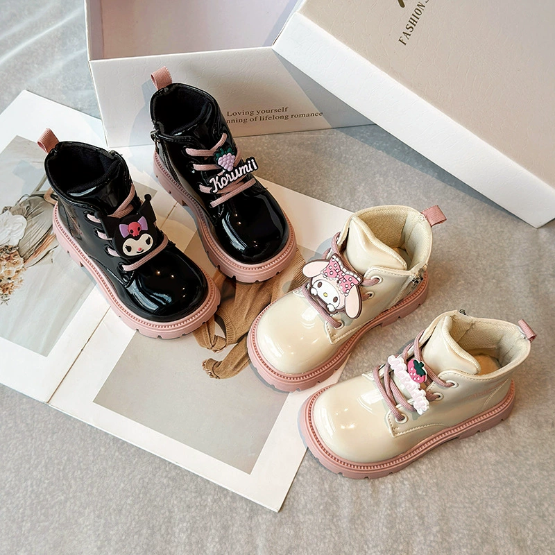 Детские зимние сапоги, короткие сапоги для девочек, хлопковые сапоги на мягкой подошве для малышек, сапоги Coolomi Martin, кожаные сапоги для маленьких девочек, теплые и нескользящие