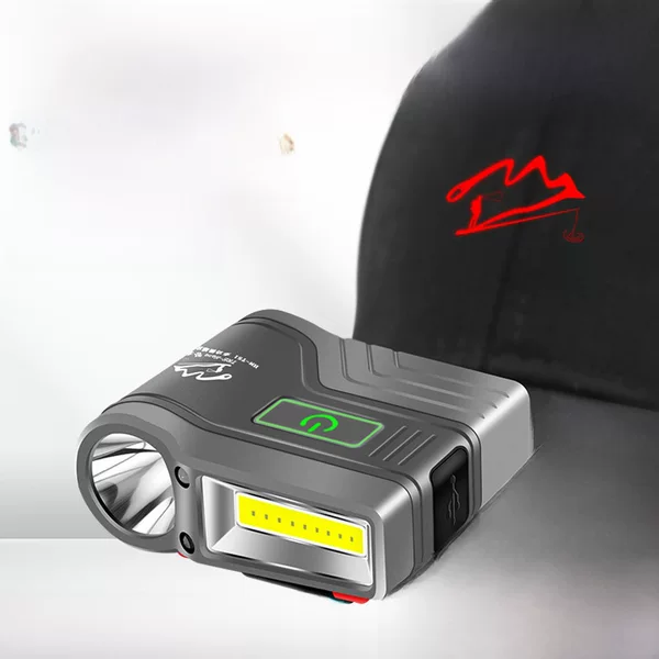 Hana induction headlamp fishing special night fishing cap clip lamp strong light charging super bright large capacity head-mounted bait lamp