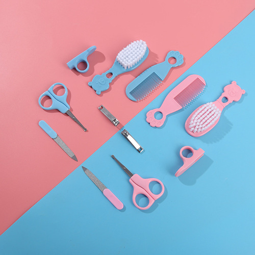 Baby care product set Baby comb brush scissors care tool kit Baby care 6-piece set