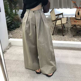2025秋季宽松纸袋气球裤慵懒立体显瘦休闲阔腿裤