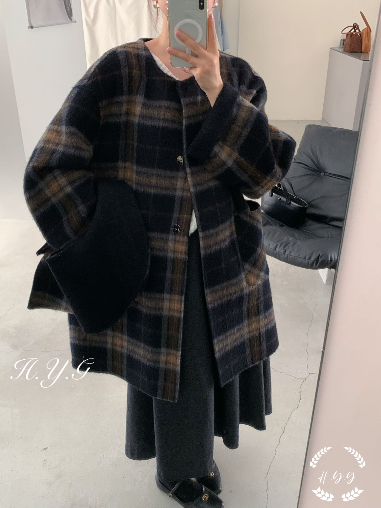 노란색과 파란색 격자