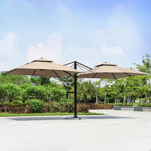 Outdoor Leisure Umbrella Large Roman Umbrella Garden Umbrella Square Outdoor Designer Cafe Exterior Sunshade Umbrella Combination