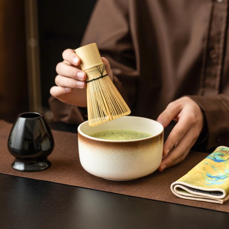 Fabricante de cientos de cuencos de matcha de cerámica matcha herramientas para ordenar cuencos de té matcha taza matcha accesorios de ceremonia de té caja de regalo