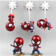 スパイダーマンの手は普通のスパイダーマンのq版の5種類の子供の手を作って冷蔵庫を飾って車のケーキの装飾の置物を貼ります。