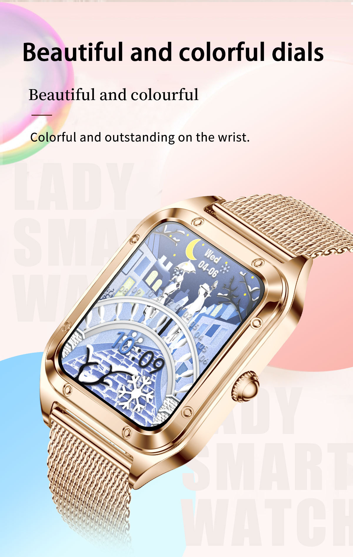 Smartwatch Unisex Multifunctional Bluetooth Waterproof Fashion_voghion.com