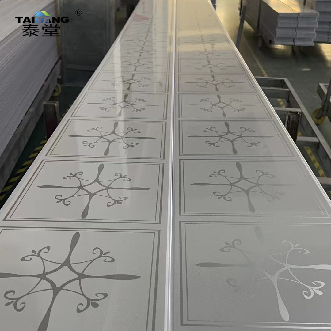 40cm de diseño de grano de madera laminado PVC techo panel de pared de PVC