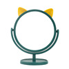 Cartoon cat ear makeup mirror table -style single -sided dressing mirror dormitory desktop beauty mirror high -definition rotation princess mirror