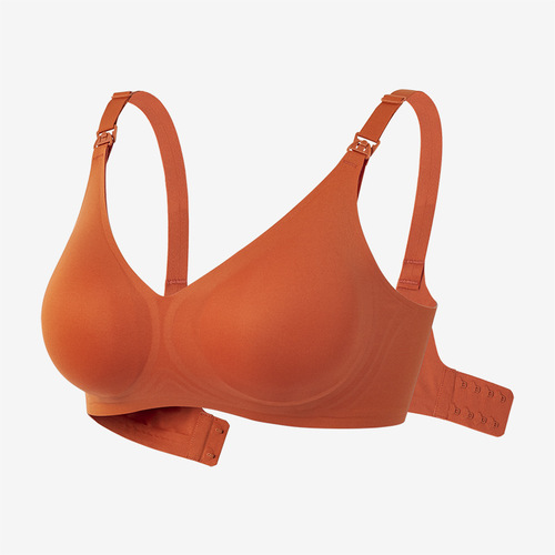 Seamless jelly strip nursing bra, light and breathable maternity bra, comfortable large size elastic nursing bra, soft support