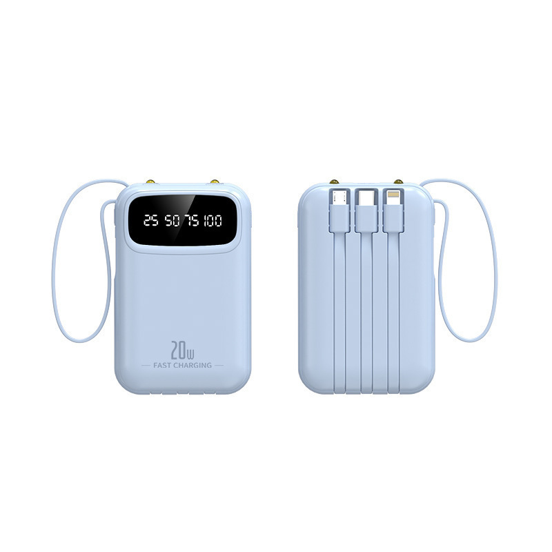 充电宝3C认证快充自带线超大容量powerbank20000毫安移动电源定制|undefined
