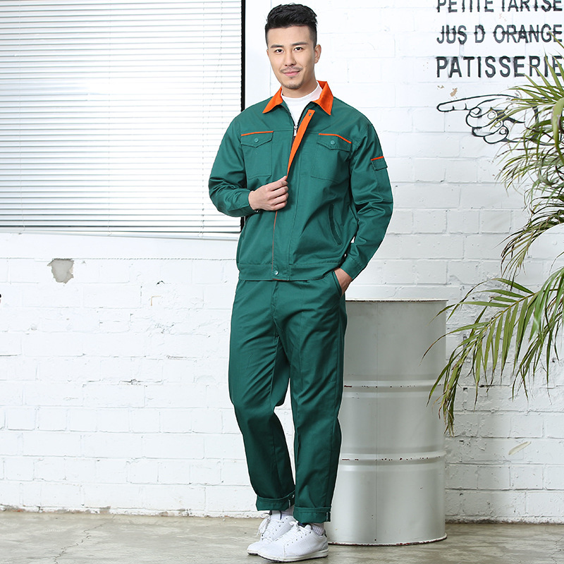 秋の長袖作業服セット耐摩耗性通気性男性労働保険服|undefined