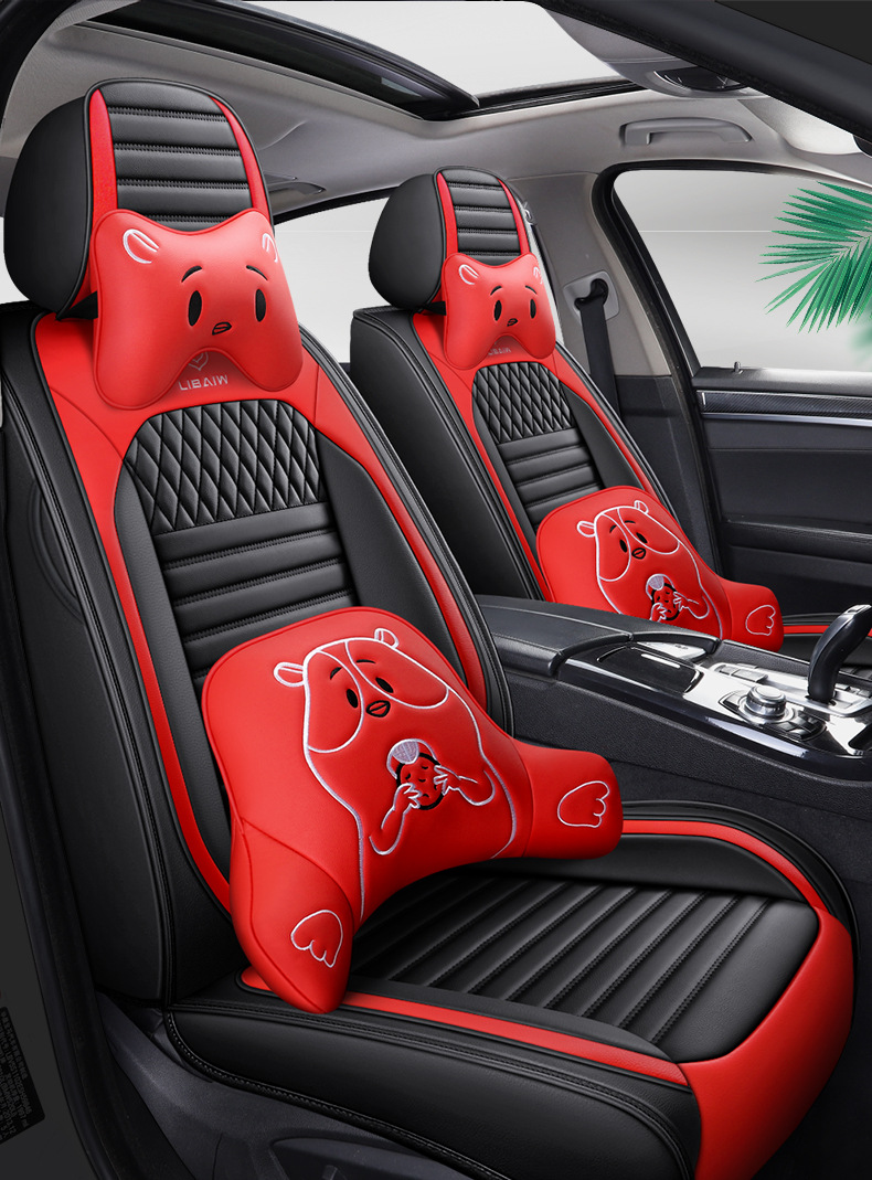The new car cushion is fully surrounded by the four seasons universal seat cushion leather seat cover car decorative seat cover seat cover manufacturers foreign trade