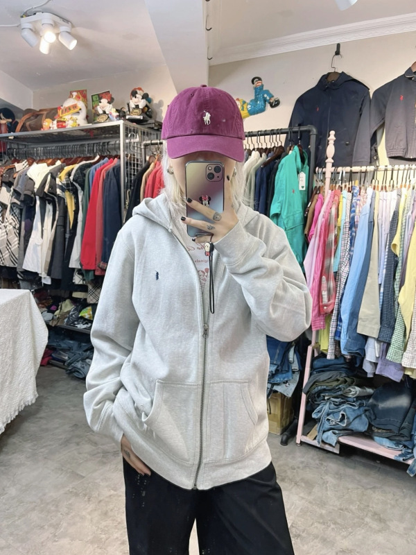 高版本RL拉夫开衫连帽卫衣小马刺绣拉链外套休闲宽松百搭男女同款|undefined