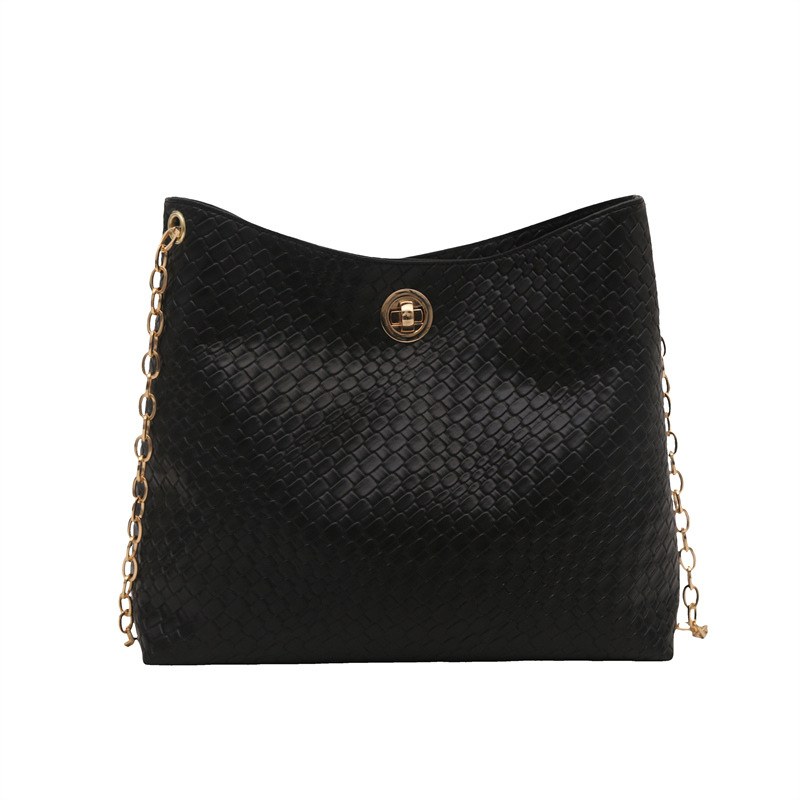 Bolsa de hombro retro de cerradura de invierno 2024 nueva combinación de cadenas de alta calidad bolso de brazo bolso