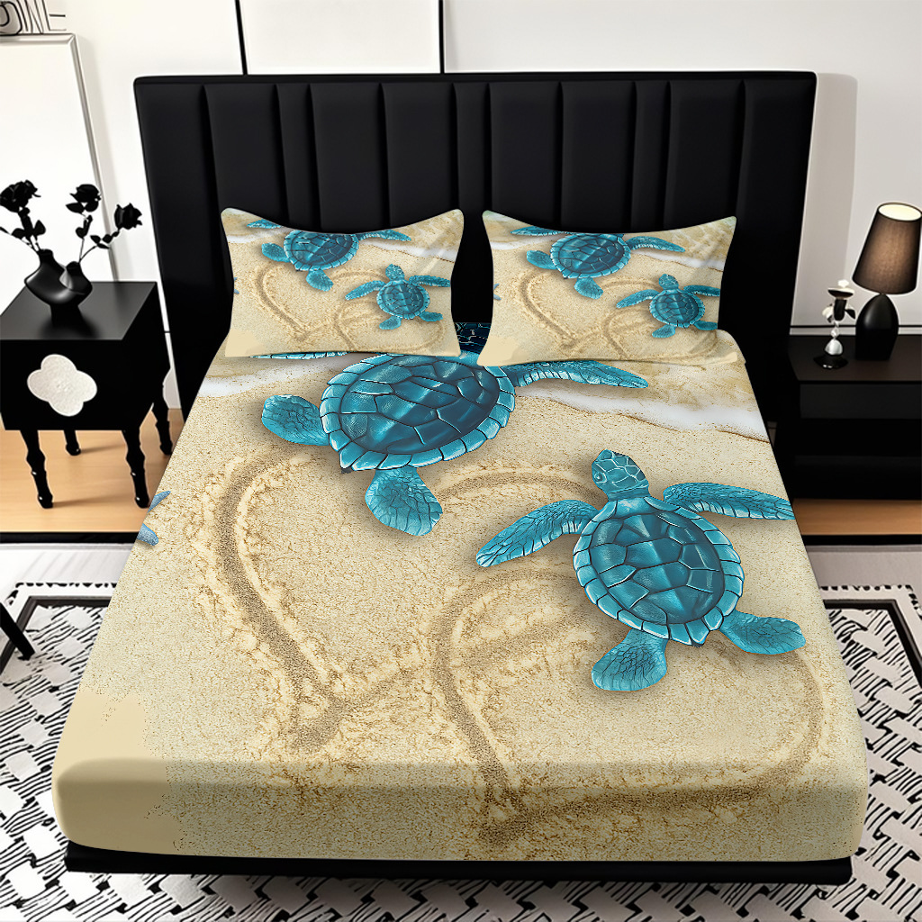 TEMU / JIT Mattress Kits de animales submarinos impresión digital HD ropa de cama