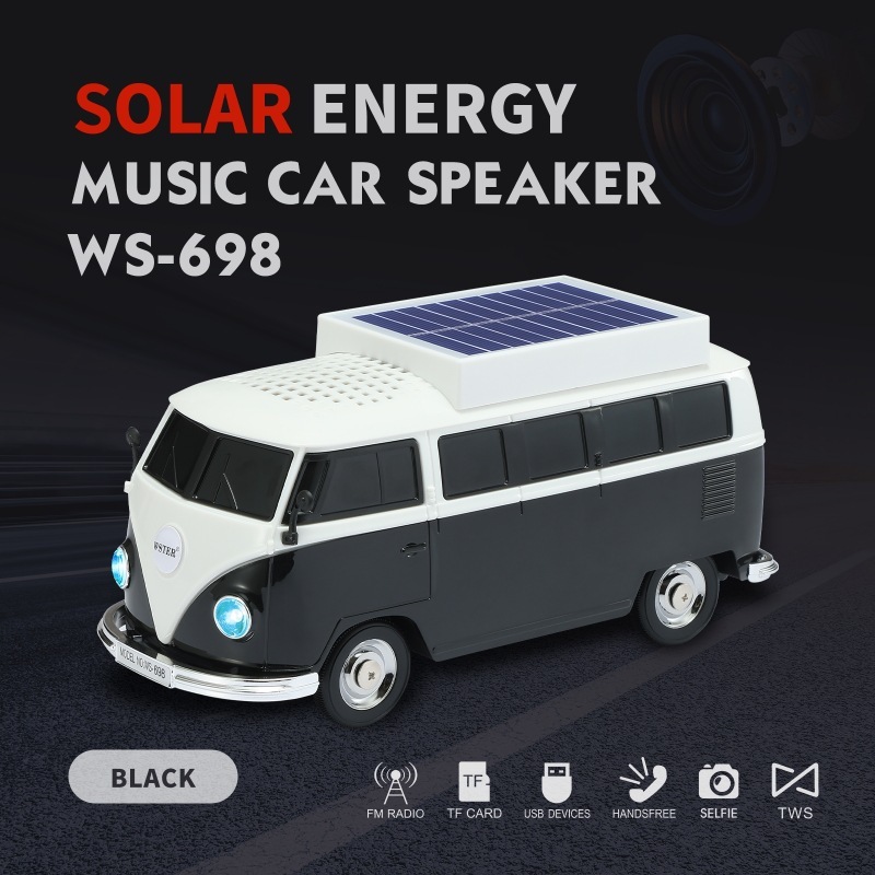 Solar Charging Car Model Bluetooth Speaker Fm Radio Outdoor High Quality Multifunctional Audio