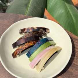 韩新款长条方块金标弹簧夹炫彩纹理ins春夏发饰大号弹簧夹发饰