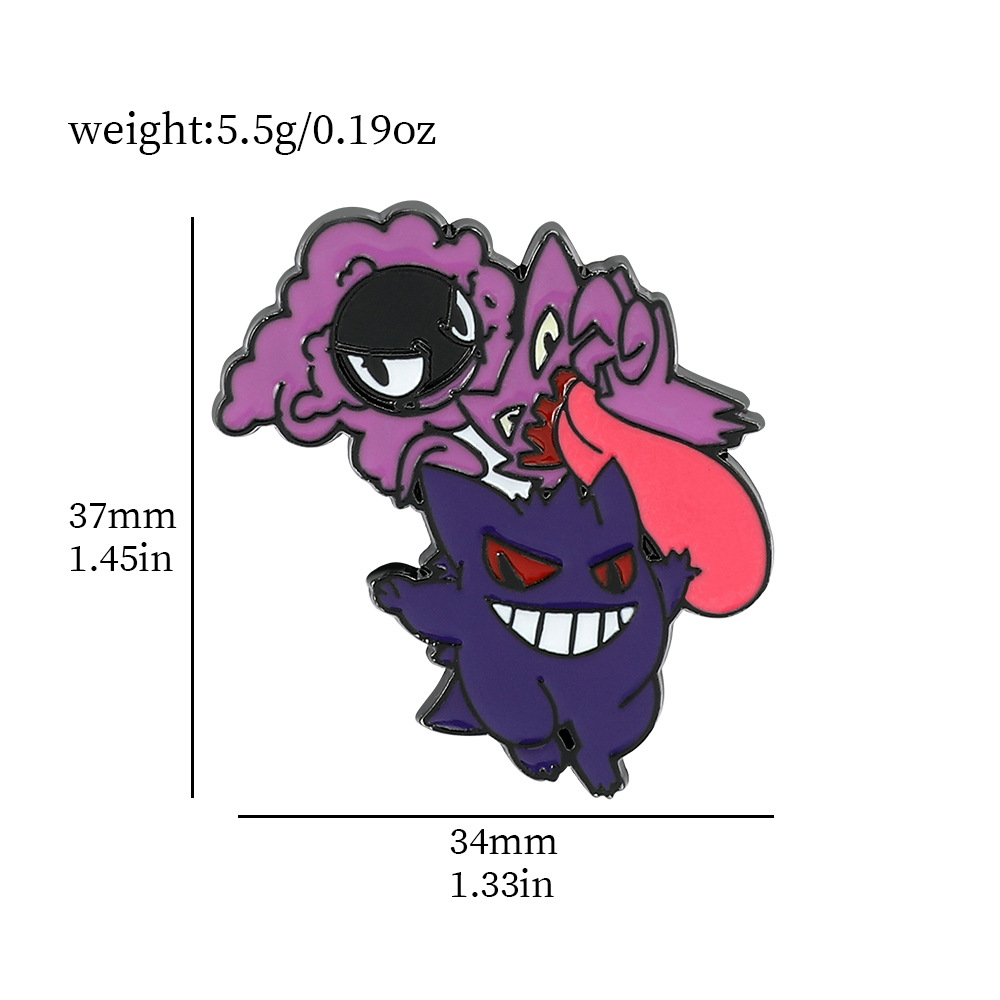 Lindo divertido personalidad creativa magia bebé metal insignia Bao Ke menggeng fantasma veneno monstruo broche accesorios de moda