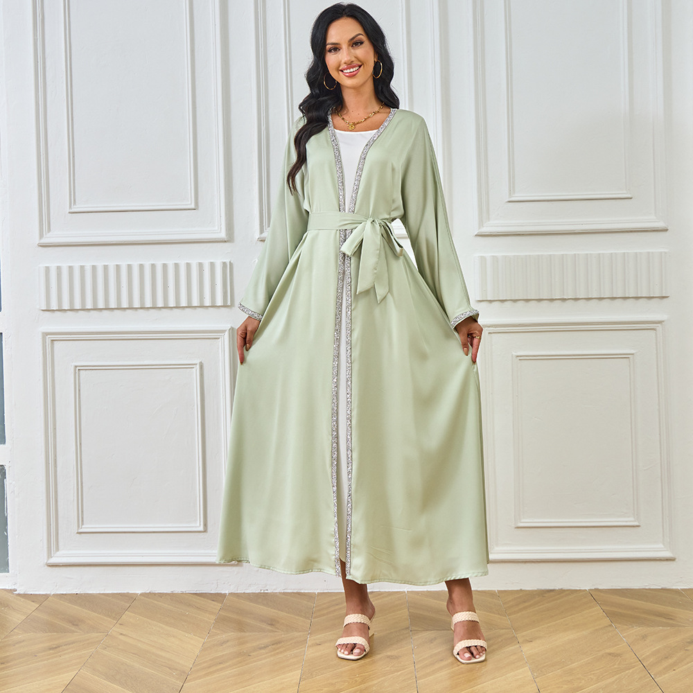 연한 녹색 재킷