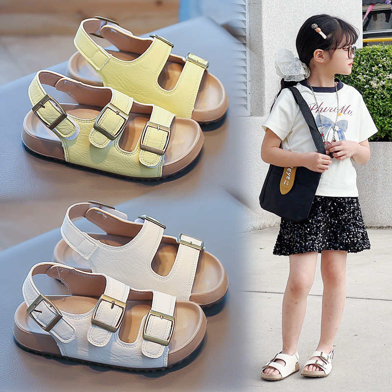 Niñas de verano 2026 nuevas sandalias vacías de moda para niños zapatos casuales variados zapatos burkin tendencia de niños image 1