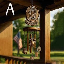 跨境新款Marine Corps海军陆战队250周年纪念风铃铁艺美式切割