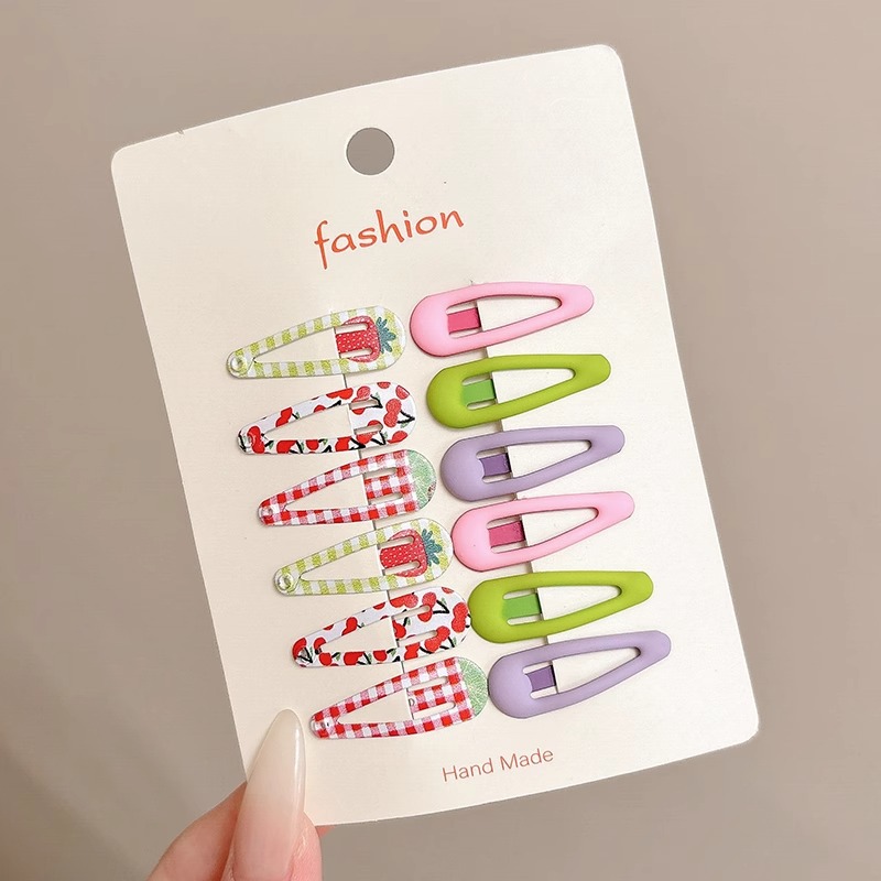 Horquilla de estrella de color dopamina 2025 nueva horquilla de gota de agua de nube para niños flequillo lateral bb clip tocado