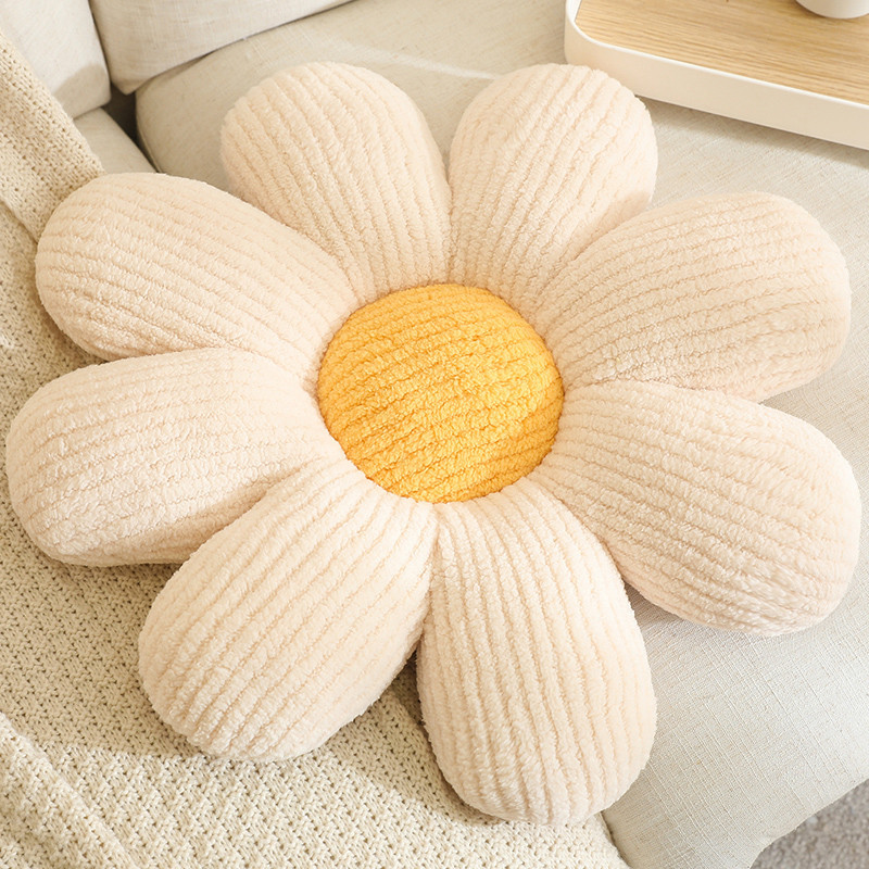 Pequeña margarita flores almohada futón cojín juguetes de peluche muñeca cama cama gran cojín de ventana cojín