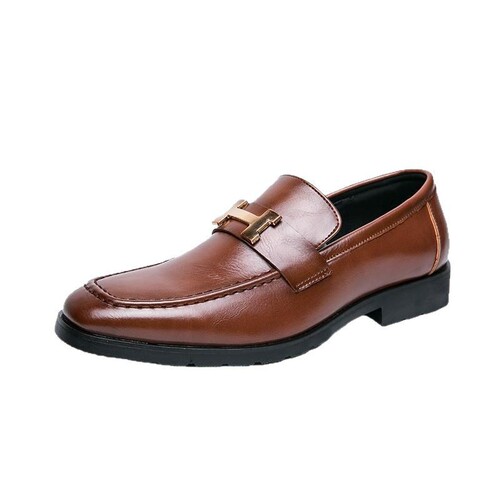 2025 Spring Slip-On Fashion Trend Leather Shoes for Youth, Versatile British Style Casual Leather Shoes Trendy Shoes