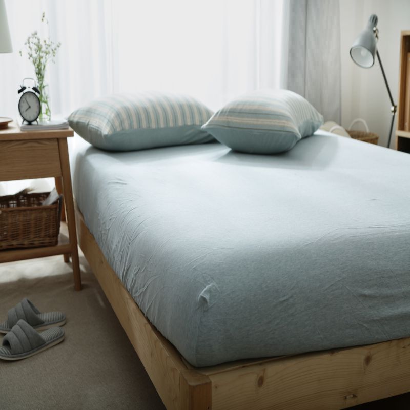 Cama de cama de algodón sin impresión de una sola pieza de tejido Tianzhu algodón Simmons sábanas de algodón antideslizantes fijas colchón cubierta protectora image 19