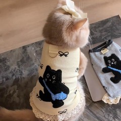 猫咪秋冬衣服防掉毛可牵引可爱ins2025新款金渐层布偶猫蓝猫背心